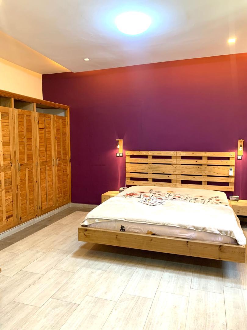 Chambre de la villa à Ngaparou